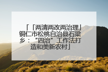 「两清两改两治理」铜仁市松桃自治县石梁乡：“四治”工作法打造和美新农村