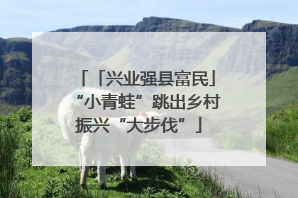 「兴业强县富民」“小青蛙”跳出乡村振兴“大步伐”