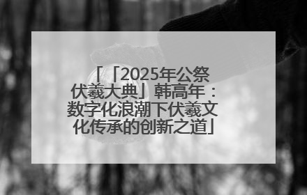 「2025年公祭伏羲大典」韩高年：数字化浪潮下伏羲文化传承的创新之道