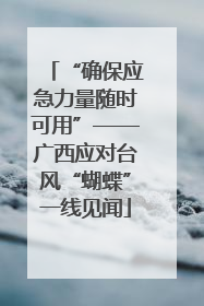 “确保应急力量随时可用”——广西应对台风“蝴蝶”一线见闻
