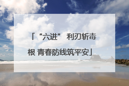 “六进” 利刃斩毒根 青春防线筑平安