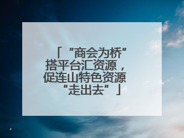 “商会为桥”搭平台汇资源，促连山特色资源“走出去”