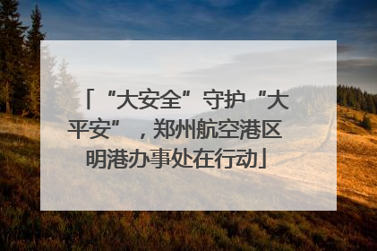“大安全”守护“大平安”，郑州航空港区明港办事处在行动