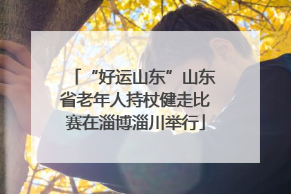 “好运山东”山东省老年人持杖健走比赛在淄博淄川举行