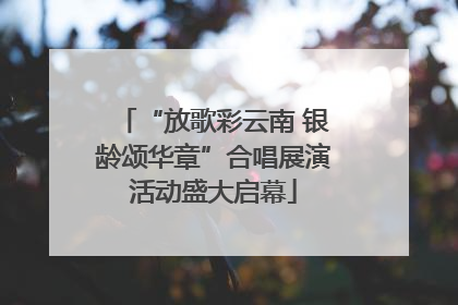 “放歌彩云南 银龄颂华章”合唱展演活动盛大启幕