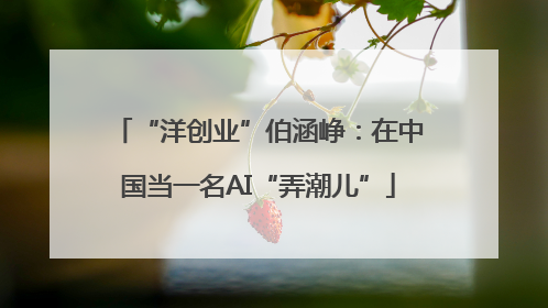 “洋创业”伯涵峥：在中国当一名AI“弄潮儿”