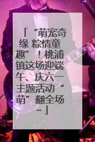 “萌宠奇缘 粽情童趣”！桃浦镇这场迎端午、庆六一主题活动“萌”翻全场～