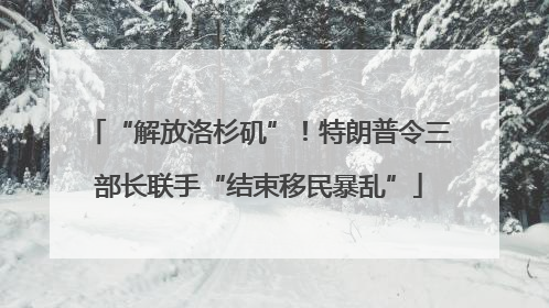 “解放洛杉矶”！特朗普令三部长联手“结束移民暴乱”