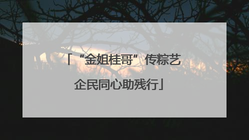 “金姐桂哥”传粽艺 企民同心助残行