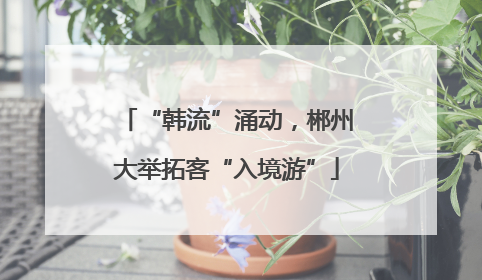“韩流”涌动，郴州大举拓客“入境游”