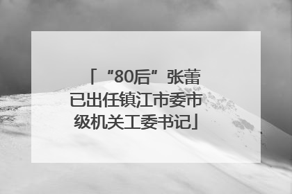 “80后”张蕾已出任镇江市委市级机关工委书记