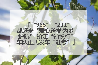 “985”“211”都赶来“爱心送考·为梦护航” 镇江“镇悦行”车队正式发车“赶考”
