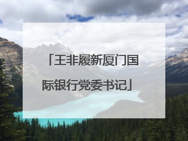 王非履新厦门国际银行党委书记