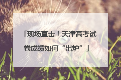 现场直击！天津高考试卷成绩如何“出炉”