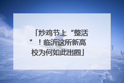 炒鸡节上“整活”！临沂这所新高校为何如此出圈