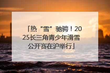 热“雪”驰骋！2025长三角青少年滑雪公开赛在沪举行