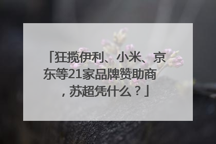狂揽伊利、小米、京东等21家品牌赞助商，苏超凭什么？