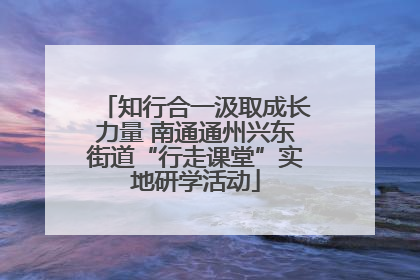 知行合一汲取成长力量 南通通州兴东街道“行走课堂”实地研学活动