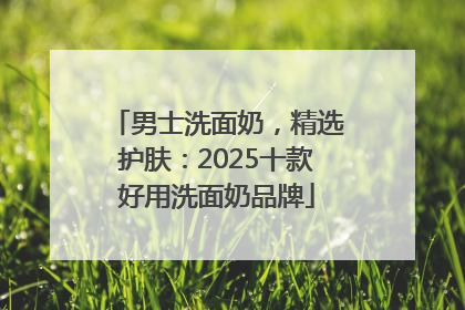 男士洗面奶，精选护肤：2025十款好用洗面奶品牌