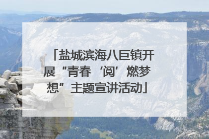 盐城滨海八巨镇开展“青春‘阅’燃梦想”主题宣讲活动