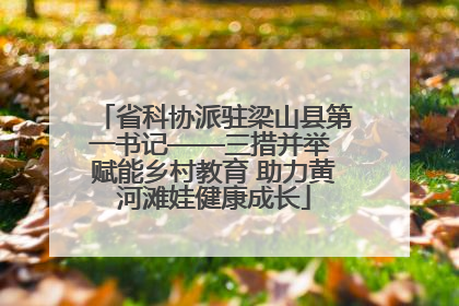 省科协派驻梁山县第一书记——三措并举 赋能乡村教育 助力黄河滩娃健康成长