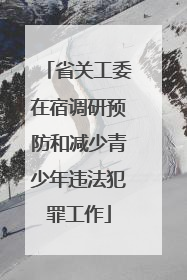 省关工委在宿调研预防和减少青少年违法犯罪工作