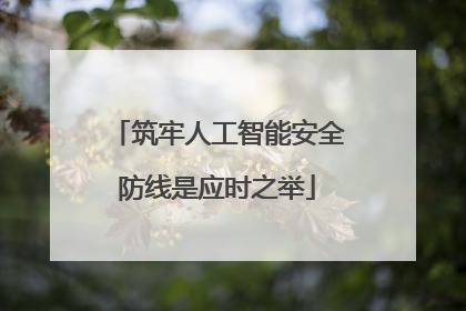 筑牢人工智能安全防线是应时之举