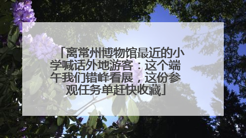 离常州博物馆最近的小学喊话外地游客：这个端午我们错峰看展，这份参观任务单赶快收藏