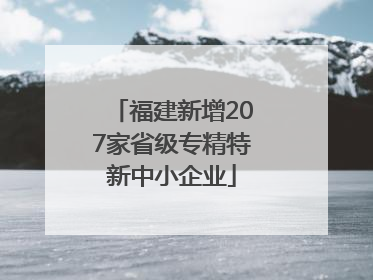 福建新增207家省级专精特新中小企业