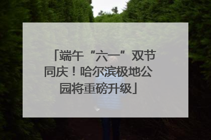 端午“六一”双节同庆！哈尔滨极地公园将重磅升级
