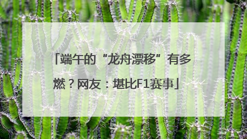端午的“龙舟漂移”有多燃？网友：堪比F1赛事