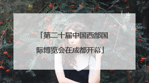 第二十届中国西部国际博览会在成都开幕