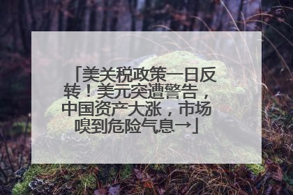 美关税政策一日反转！美元突遭警告，中国资产大涨，市场嗅到危险气息→