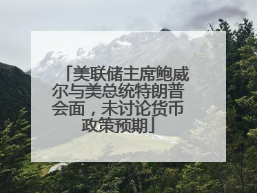 美联储主席鲍威尔与美总统特朗普会面，未讨论货币政策预期