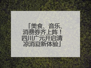 美食、音乐、消费券齐上阵！四川广元开启清凉消夏新体验