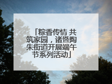 粽香传情 共筑家园，诸暨陶朱街道开展端午节系列活动