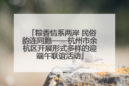 粽香情系两岸 民俗韵连同胞——杭州市余杭区开展形式多样的迎端午联谊活动