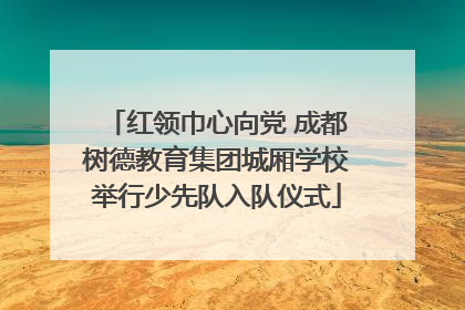 红领巾心向党 成都树德教育集团城厢学校举行少先队入队仪式