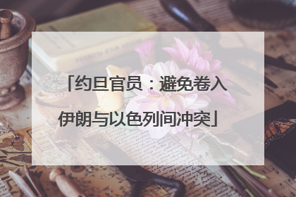 约旦官员：避免卷入伊朗与以色列间冲突