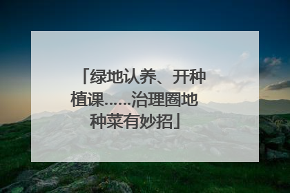 绿地认养、开种植课……治理圈地种菜有妙招