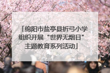 绵阳市盐亭县折弓小学组织开展“世界无烟日”主题教育系列活动