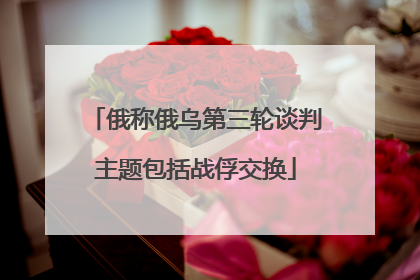 俄称俄乌第三轮谈判主题包括战俘交换