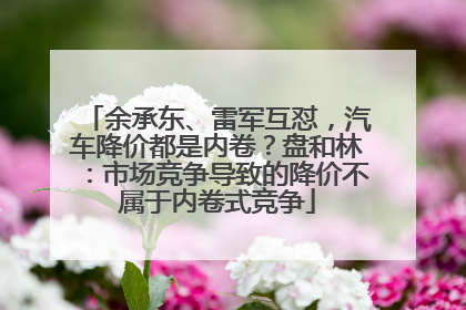 余承东、雷军互怼，汽车降价都是内卷？盘和林：市场竞争导致的降价不属于内卷式竞争