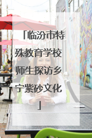 临汾市特殊教育学校师生探访乡宁紫砂文化