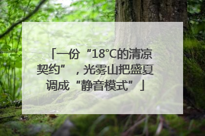 一份“18℃的清凉契约”，光雾山把盛夏调成“静音模式”