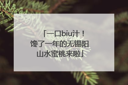 一口biu汁！馋了一年的无锡阳山水蜜桃来啦