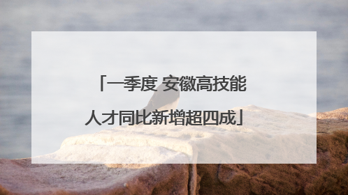 一季度 安徽高技能人才同比新增超四成