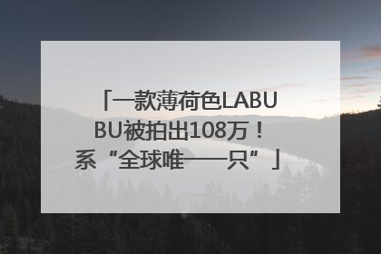 一款薄荷色LABUBU被拍出108万！系“全球唯一一只”