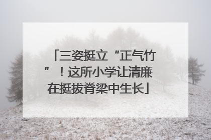 三姿挺立“正气竹”！这所小学让清廉在挺拔脊梁中生长