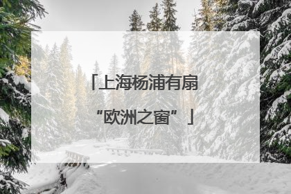 上海杨浦有扇“欧洲之窗”